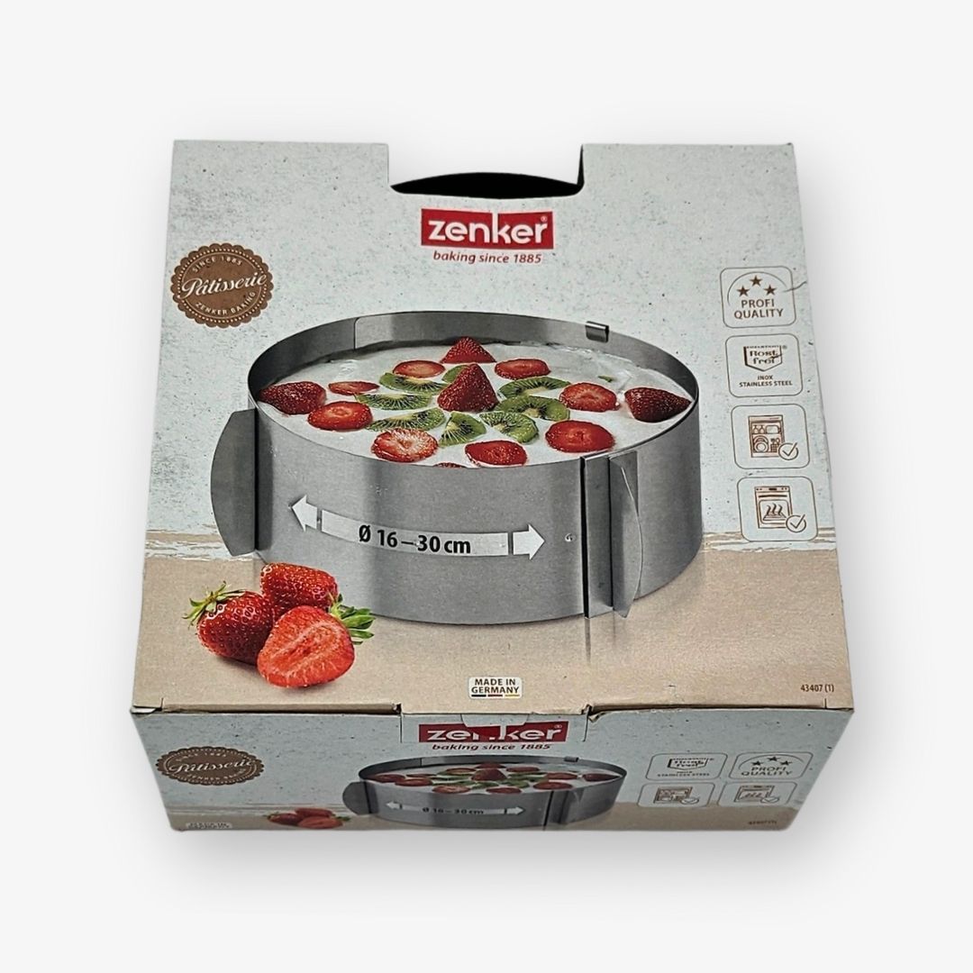 Tortenring verstellbar (Ø 16-30 cm)